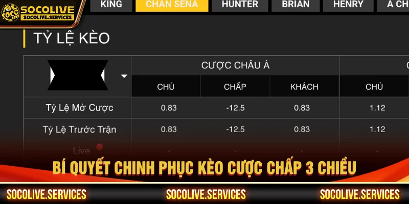 Kinh nghiệm coi cược chấp 3 chiều là gì